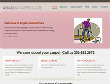 Tablet Screenshot of angelscarpetcare.com